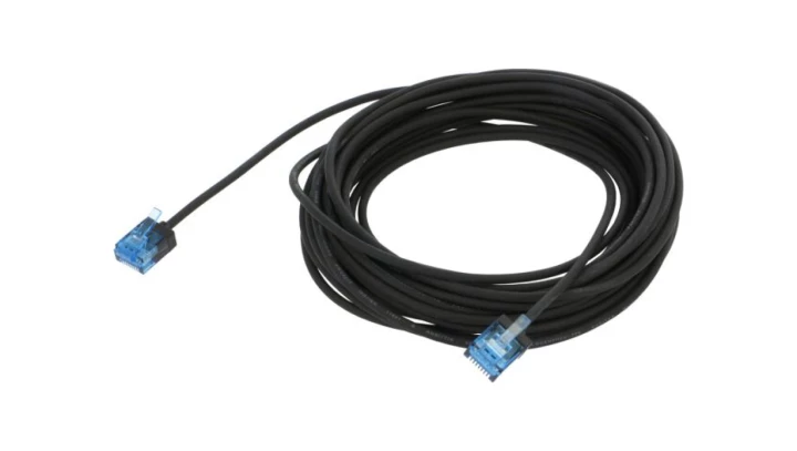 Patchcord kat.6a-0750 U/UTP SLIM LSZH-TPE czarny /7,5m/ 74240