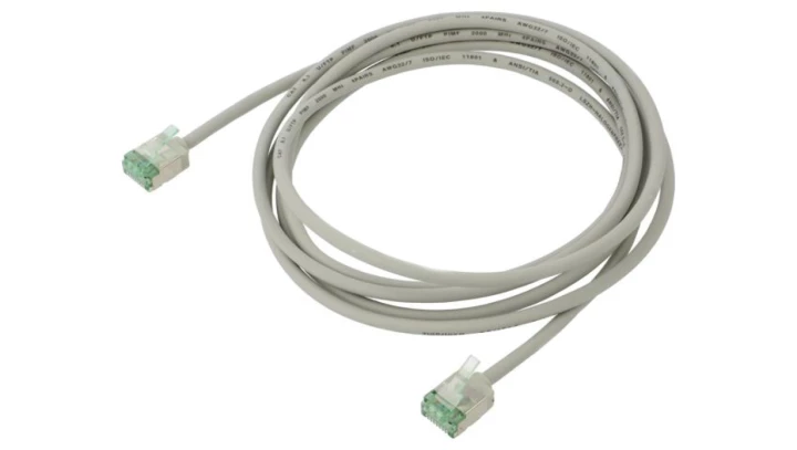 Patchcord kat.8.1-0200 U/FTP SLIM LSZH-TPE szary /2m/ 74347