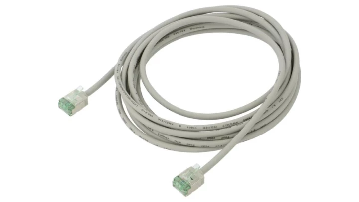 Patchcord kat.8.1-0300 U/FTP SLIM LSZH-TPE szary /3m/ 74348