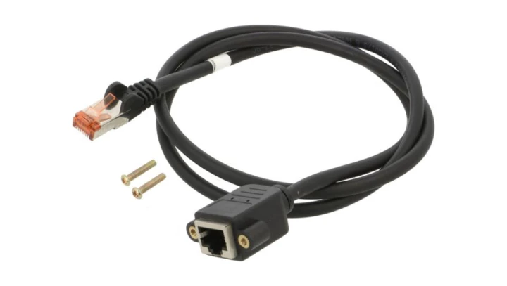 Kabel przedłużający S/FTP (PiMF) kat.6, LSZH RJ45, czarny, 65637 /1m/