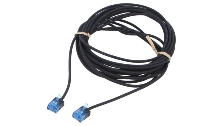 Patchcord kat.6a-0500 U/UTP SLIM LSZH-TPE czarny /5m/ 74239