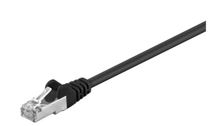 Kabel krosowy patchcord F/UTP kat.5e CCA czarny 0,5m 68654