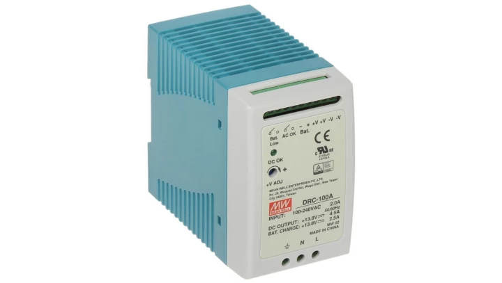 Zasilacz buforowy 90-264V AC / 13,8V DC 1,9A 96,6W DRC-100A