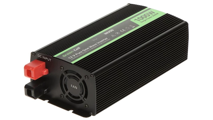 Przetwornica napięcia inwerter 12V - 230V 1000W/2000W, czysta sinusoida (INV09) GREEN CELL
