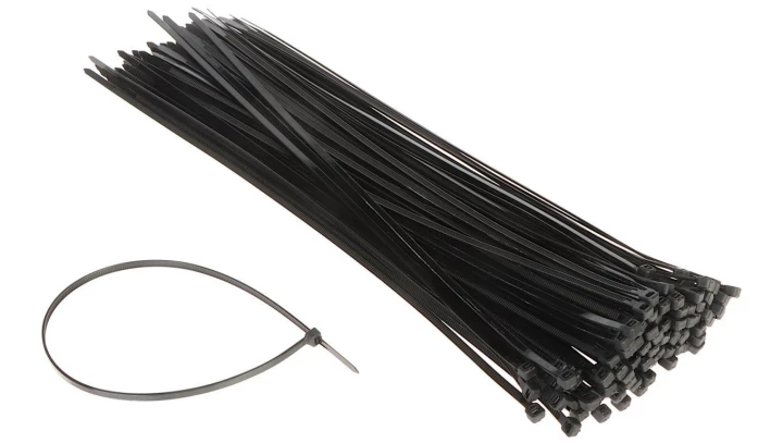Opaska zaciskowa kablowa 4,8x364 mm czarna UV 100 sztuk