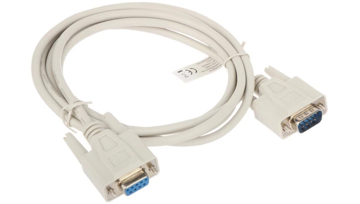 Kabel przedłużający RS232 1:1 Typ DSUB9/DSUB9, M/Ż beżowy 2m AK-610203-020-E