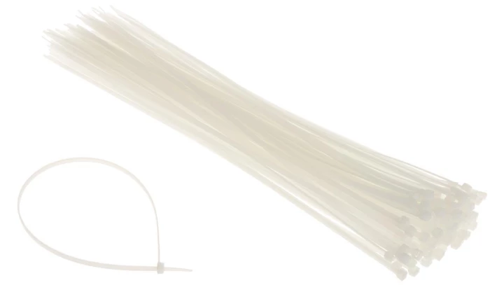 Opaska zaciskowa kablowa 4,8x450 mm 100 sztuk biała