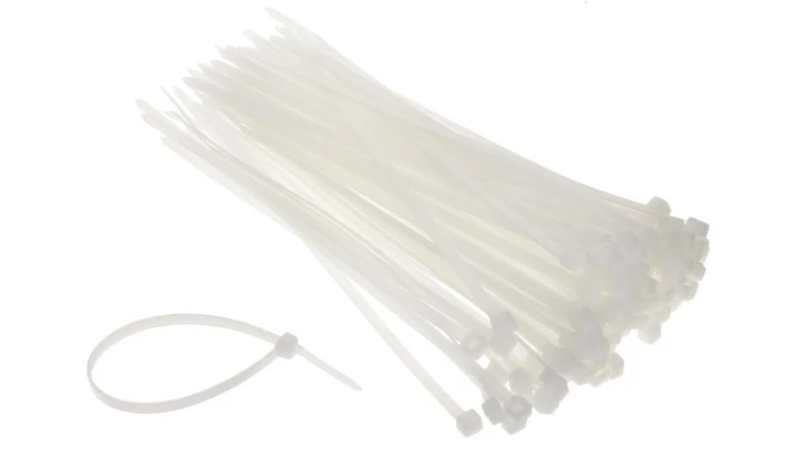 Opaski kablowe zaciskowe 4,2mm/200mm białe 100szt