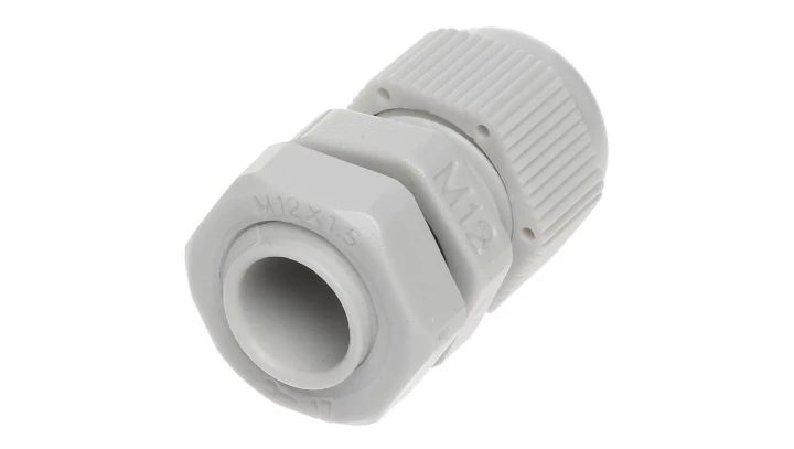 Dławnica kablowa poliamidowa z przeciwnakrętką M12 IP68 DP-EN 12 HM szara E03DK-01040100101 /100szt./