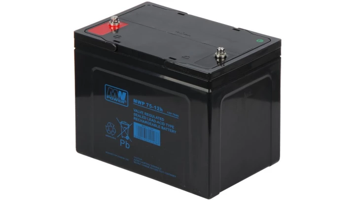akumulator AGM 12-15 lat 12V/75Ah MWP 75-12H