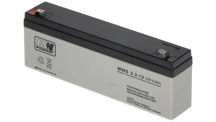 Akumulator 12V 2,3Ah MWS AGM Faston 187
