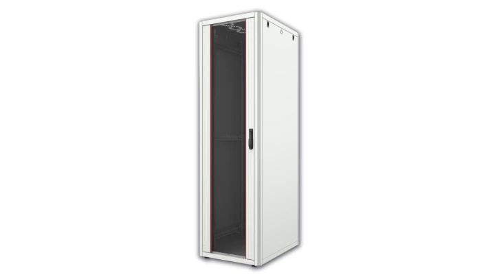 Szafa teleinformatyczna GTN 42U 600/800 (szklane drzwi przód/pełne drzwi tył) szara MIRSAN MR.GTN42U68.02