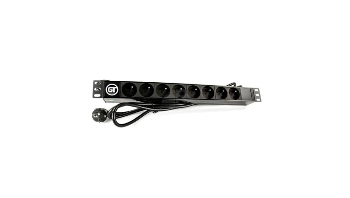 GT Networks Listwa zasilająca PDU 19 1U 1F 16A 8 x CEE 7/5 (PL/FR) 3m