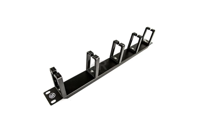 Organizator Kablowy 19 cali 1U z haczykami x5 plastikowe czarny GT Networks GTO-19-104