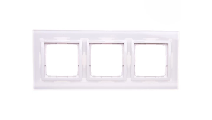 Simon 54 Nature Ramka potrójna szkło BIAŁA PERŁA DRN3/70