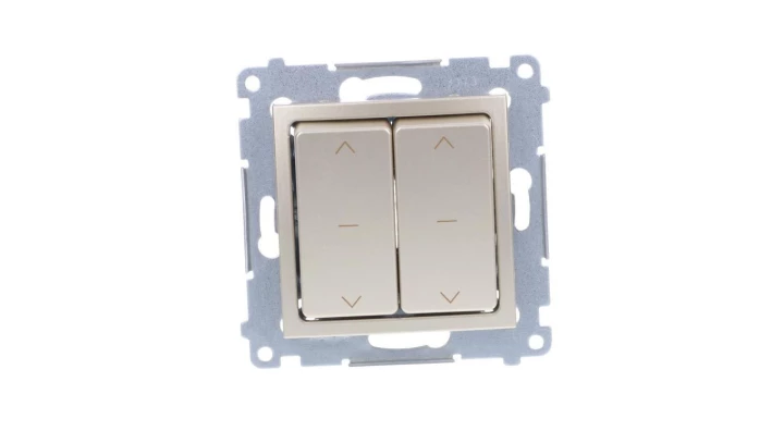 Simon 54 Łącznik żaluzjowy podwójny, szybkozłącza, złoty DZW2.01/44