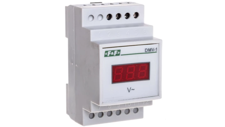 Woltomierz 1-fazowy cyfrowy modułowy 100-300V DMV-1 true RMS DMV-1RMS