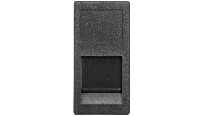 Simon Connect Płytka K45 gniazda teleinformatycznego pojedynczego RJ z przesłoną szary grafit KA76/14