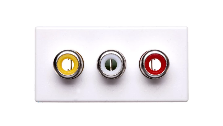 Simon Connect Gniazdo K45/2 głośnikowe 3xRCA /Cinch/ czysta biel K105B/9