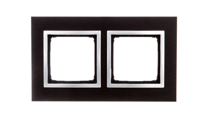 Simon 54 Nature Ramka podwójna metal INOX YIN DRN2/78