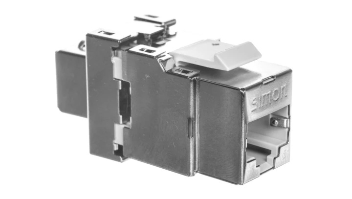 Simon Connect Wkład gniazda komputerowego pojedynczy RJ45 kat.5e ekranowany biały CJ545FM