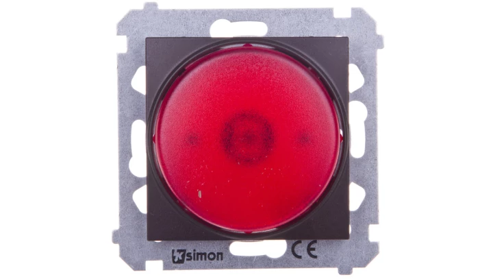 Simon 54 Sygnalizator świetlny LED czerwone światło brąz mat DSS2.01/46