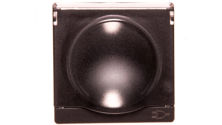 Simon 82 Pokrywa bryzgoszczelna gniazda z/u Schuko IP20 z klapką pełną bez uszczelki grafit 82090-38