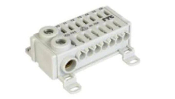 Blok rozdzielczy CU ECB 1 -polowy 2x25mm2, 14x4mm2, szary KS741