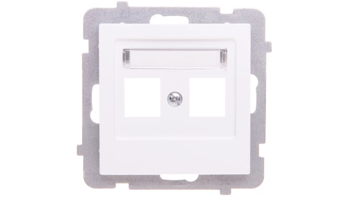 AS Obudowa gniazda teleinformatycznego podwójnego biała GPK-2G/p/00