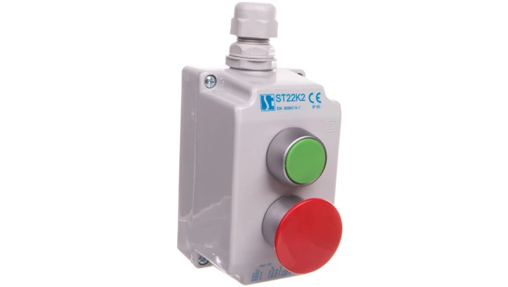 Kaseta kompletna 2-otworowa z nap. KZ,DC I 1 dławnica M20 ST22K2\03-1