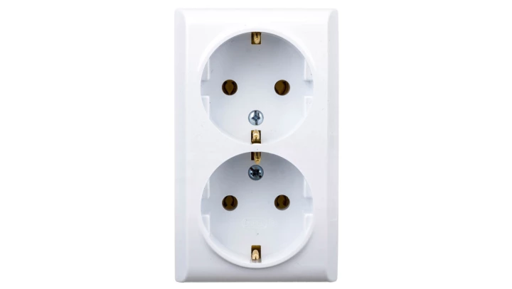 BIS Gniazdo podwójne z/u Schuko białe GN-2BS/00