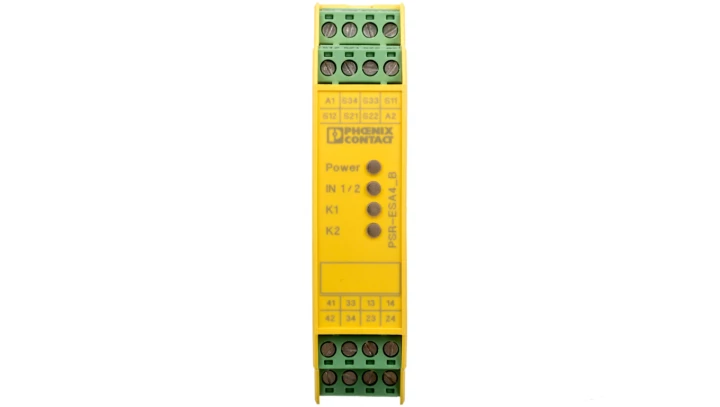 Przekaźnik bezpieczeństwa 24V AC/DC, do SIL 3, kat. 4 PLe, do zatrz. awaryjnego i drzwi bezpieczeństwa