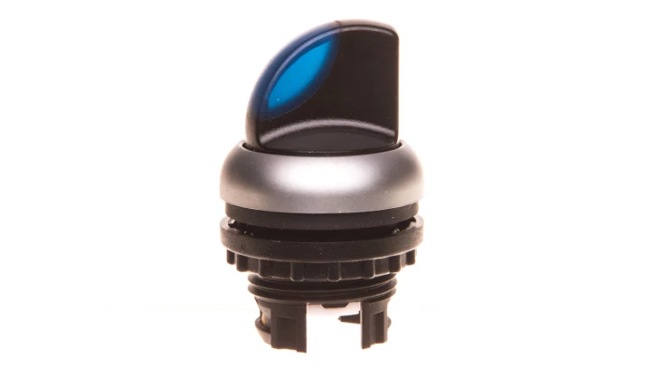 Napęd przełącznika 2 położeniowy niebieski z podświetleniem z samopowrotem M22-WLK-B 216820