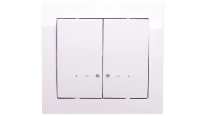 KIER Łącznik świecznikowy z podświetleniem biały ŁP-2WS/00