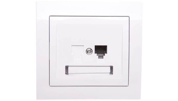 KIER Gniazdo telefoniczne pojedyncze RJ11 białe GPT-1W/00