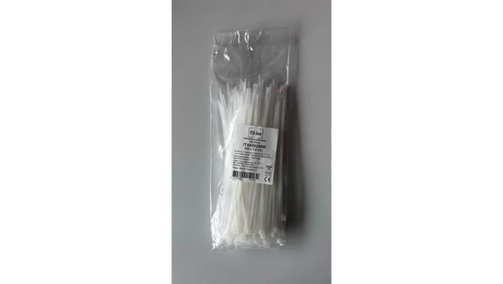 Opaska kablowa 200x2,5 biała ITAline ITA025200W /100szt./