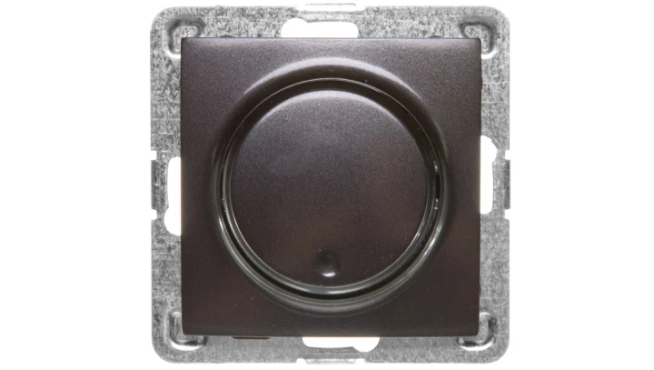 IMPRESJA Ściemniacz przyciskowo-obrotowy /żarowy i halogenowy/ antracyt ŁP-8Y/m/50