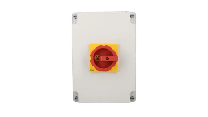 Rozłącznik główny/awaryjny w obudowie 3P 125A 45kW AC23A 400V pokrętło żółto-czerwone 3LD2866-0TB53