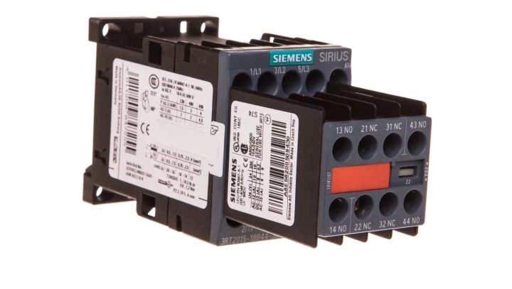 3RT2015-1BB44-3MA0 Stycznik 3-biegunowy, NO x3, Styki pomocnicze: NO x2 + NC x2