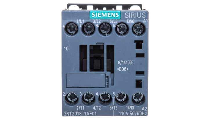 3RT2018-1AF01 Stycznik 3-biegunowy NO x3 Styki pomocnicze: NO, 110VAC, 17A