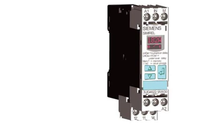 Przekaźnik kontroli prądu 1-fazowy 0,02-0,5A 1P 0,1-20sek 24-240V AC/DC 3UG4621-2AW30