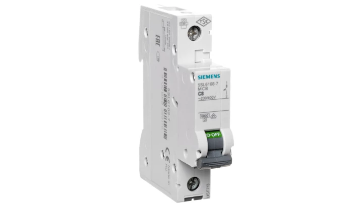Wyłącznik nadprądowy 1P C 8A 6kA AC 5SL6108-7