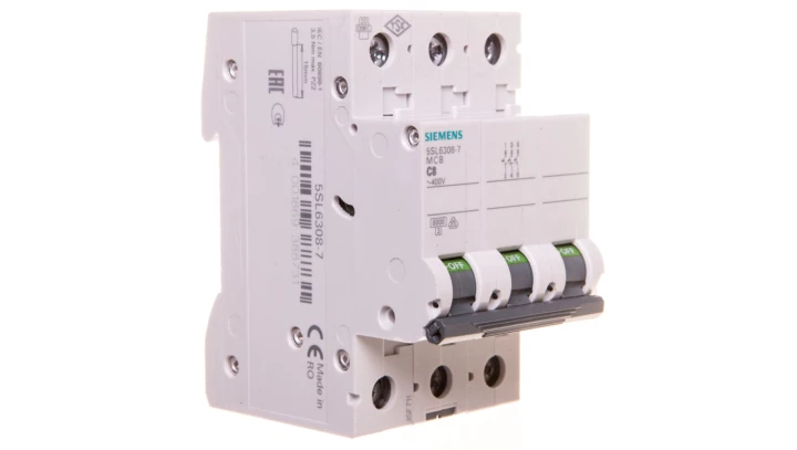 Wyłącznik nadprądowy 3P C 8A 6kA AC 5SL6308-7