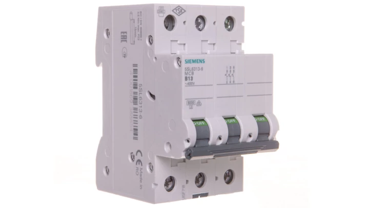 Wyłącznik nadprądowy 3P B 13A 6kA AC 5SL6313-6
