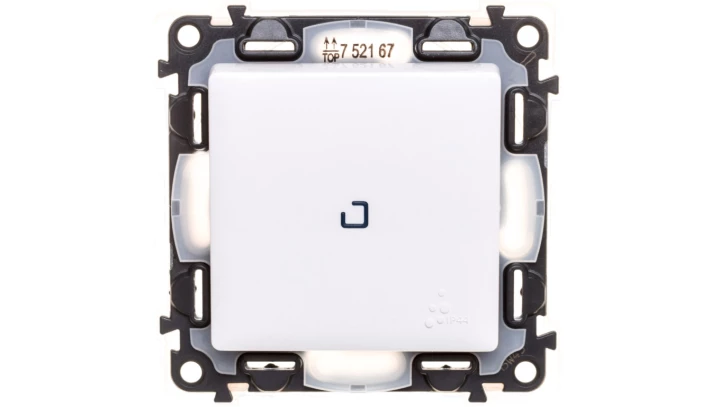 VALENA LIFE Łącznik schodowy IP44 z podświetleniem biały 752167