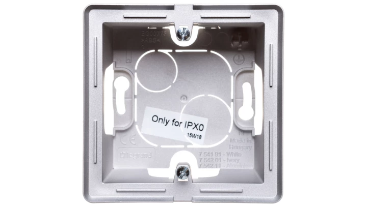 VALENA LIFE Puszka natynkowa pojedyncza aluminium 754211