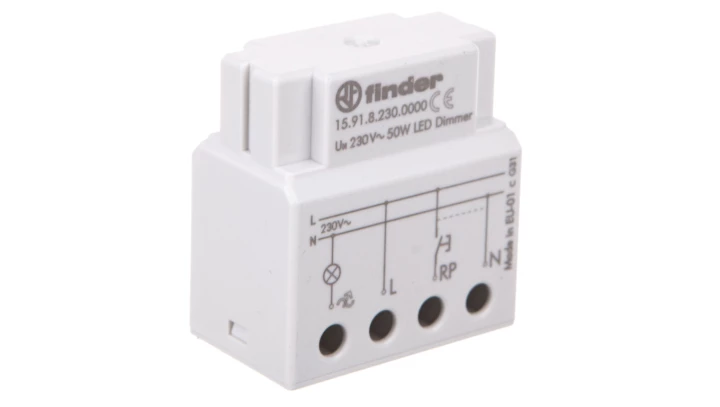 Elektroniczny przekaźnik impulsowy 230V AC ze ściemniaczem 500W do FCL i ściemnialnymi LED 15.91.8.230.0000
