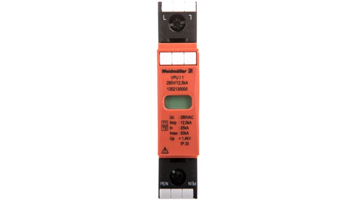 Ogranicznik przepięć Typ T1+T2 1P 12,5kA 1,4kV 280V VPU I 1 280V/12,5KA 1352130000