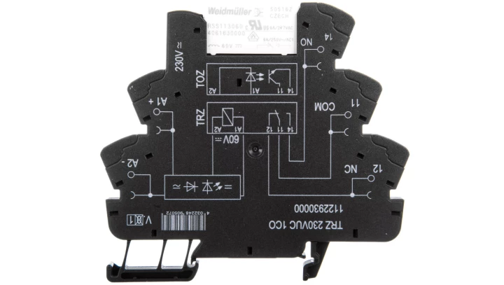 TRZ-230VUC-1CO Przekaźnik interfejsowy SPDT Ucewki: 230VAC,230VDC 6A
