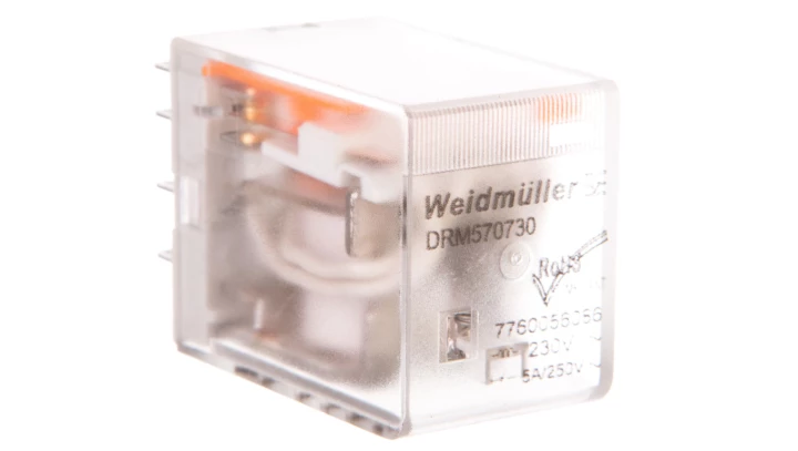 Przekaźnik przemysłowy 4P 5A 230V AC DRM570730 7760056086